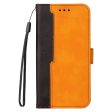 Samsung Galaxy M52 (5G) To-Farvet Læder Cover m. Pung - Orange   Sort Cheap