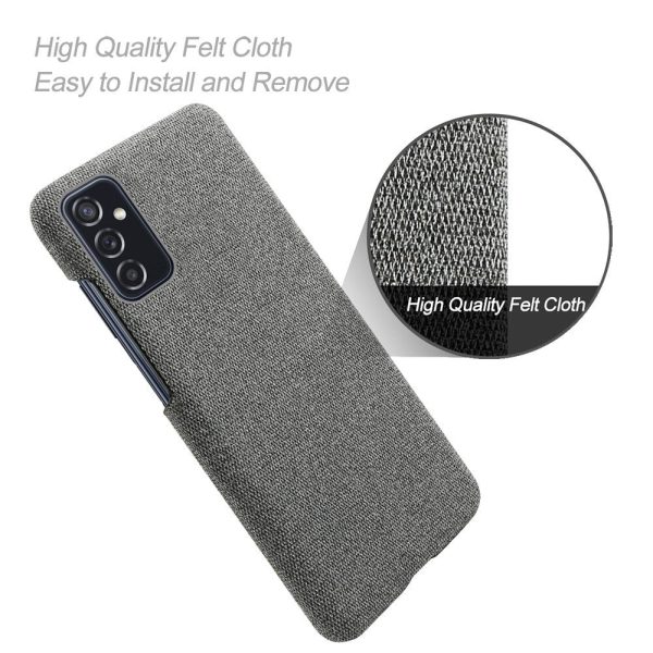 Samsung Galaxy M52 (5G) Ultra KSQ Stof Plastik Cover - Mørkgrå Hot on Sale