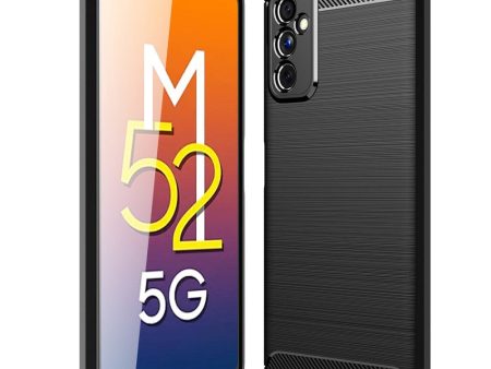 Samsung Galaxy M52 (5G) Brushed Carbon Cover - Sort Hot on Sale