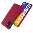 Samsung Galaxy M52 (5G) Ultra KSQ Stof Plastik Cover - Rød Hot on Sale