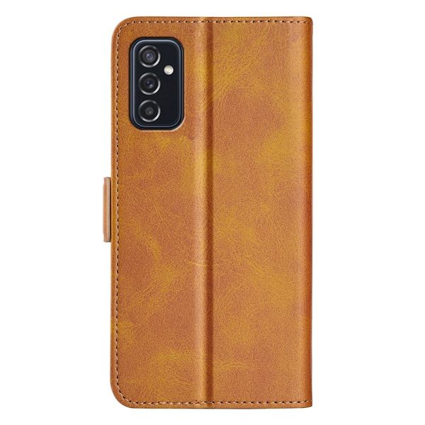 Samsung Galaxy M52 (5G) Blødt Læder Cover m. Pung - Brun Supply