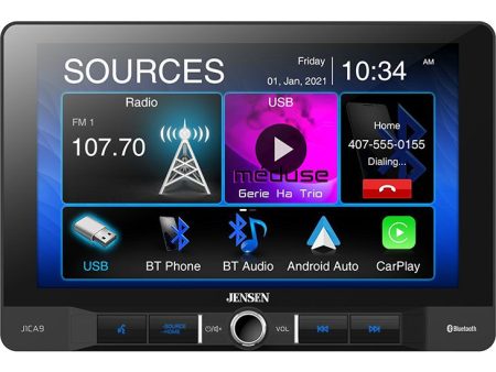 J1CA9 Jensen 9” MULTIMEDIA RECEIVER WITH CARPLAY AND ANDROID AUTO on Sale