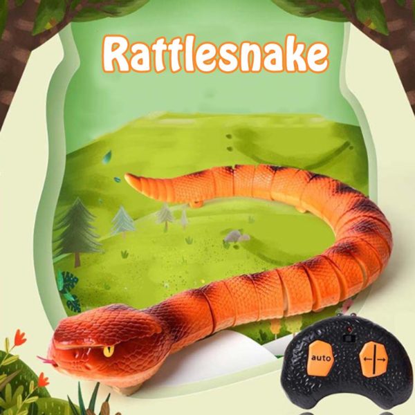 Novelty RC Snake Rattlesnake Infrared Remote Control Robot Animal Toy With USB Cable Funny Terrifying Kids Joke Gift For Cheap