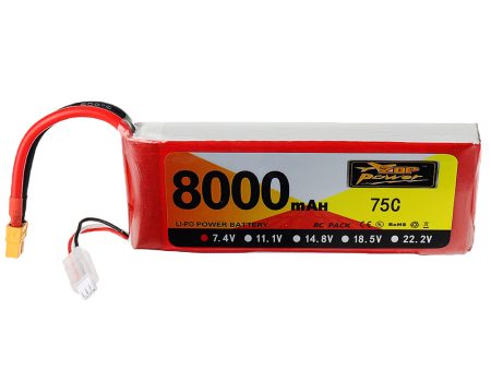 ZOP Power 7.4V 8000mAh 75C 2S Lipo Battery XT60 Plug for RC Airplane Car Discount