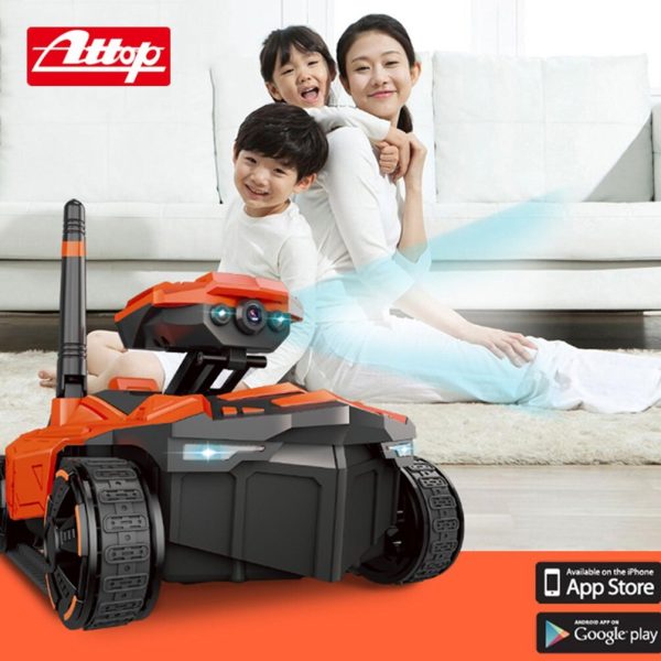 RC Tank with HD Camera ATTOP YD-211 Wifi FPV 0.3MP Camera App Remote Control Tank RC Toy Phone Controlled Robot Model Toy Gifts Online Hot Sale