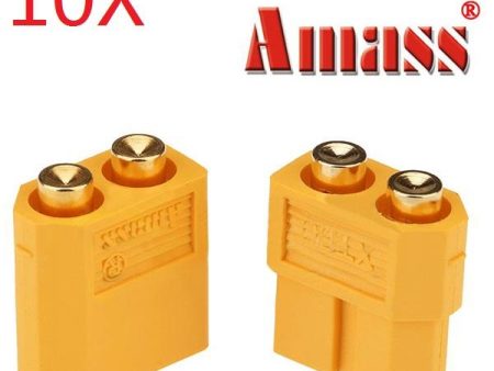 10 Pair Amass PCB Dedicated XT60-P Plug Connector Male & Female for PCB Board Supply