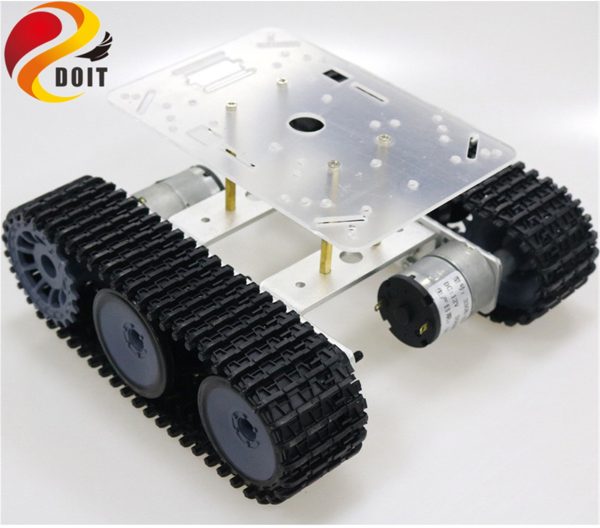 SZDOIT Metal Smart Mini TP100 Crawler Robot Tank Chassis Kit With 2pcs DC Motor DIY For Arduino Education Toy Free Acrylic Panel Hot on Sale