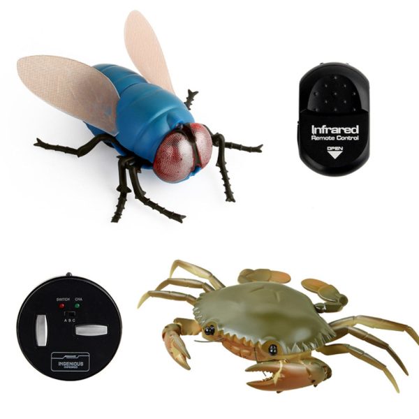 Infrared RC animal Insect Toys Simulation spider bee fly crab Ladyb mantis Electric robot Toy Halloween Prank Insects kids toys on Sale