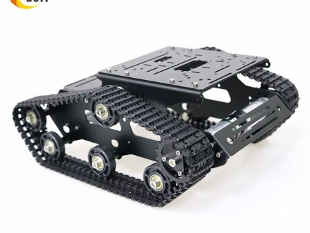 YP100 Metal Tracked Robot Tank Chassis with Aluminum Alloy Frame Robotic Arm Interface Holes for Robot Project Graduation Design on Sale