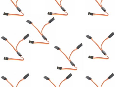 10PCS Amass 15cm Y Servo Cable Lead Splitter For JR Spektrum HITEC Online Sale