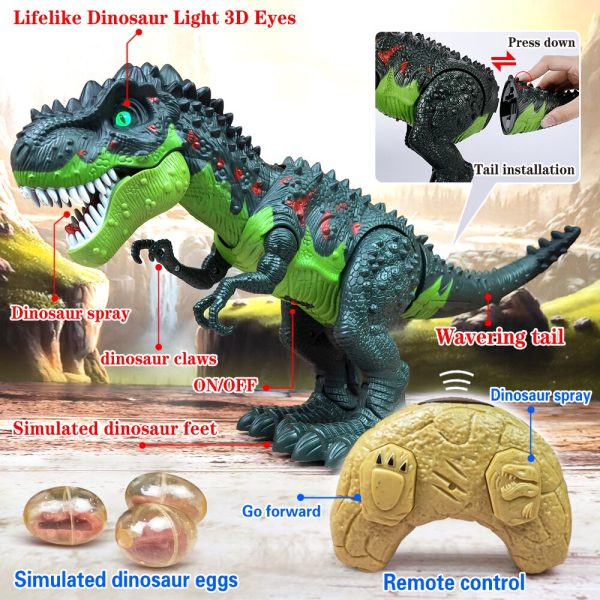 Remote control dinosaur spray laying eggs Tyrannosaurus Rex Dinosaur Model Toys Animal Action Figure Toy For Kids Gifts Supply