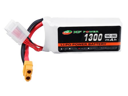 XF Power 14.8V 1300mAh 100C-200C 4S Lipo Battery XT60 Plug for Eachine Tyro99 FPV Racer Drone For Discount