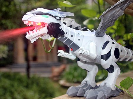 Large Spray Mechanical Dinosaurs With Wing Cartoon Electronic Walking Animal Model Dinosaurio juguete Robot Pterosaurs Kids Toys Online Sale