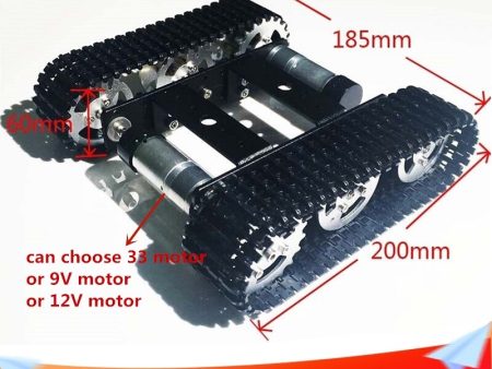 Mini T100 Aluminum Crawler Tank Car Chassis Intelligent Robot Car Maximum Load 5kg + PS2 Control Kit Optional DIY RC Toy Car For Discount