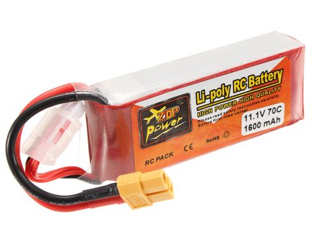 ZOP Power 11.1V 1600mAh 70C 3S Lipo Battery XT60 Plug For Cheap