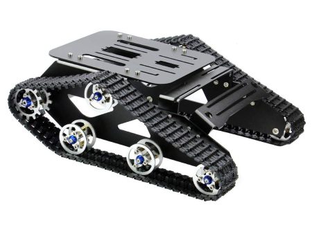 Smart Car Platform Tracked Robot Metal Aluminium Tank Chassis with Powerful Dual DC 12V Motor for DIY STEM Education Assembled Hot on Sale