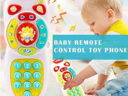 Hot Selling Baby Simulation TV Remote Control Mobile Phone Toy Kids Educational Music Learning Toy Online