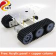 SZDOIT Metal Smart Mini TP100 Crawler Robot Tank Chassis Kit With 2pcs DC Motor DIY For Arduino Education Toy Free Acrylic Panel Hot on Sale