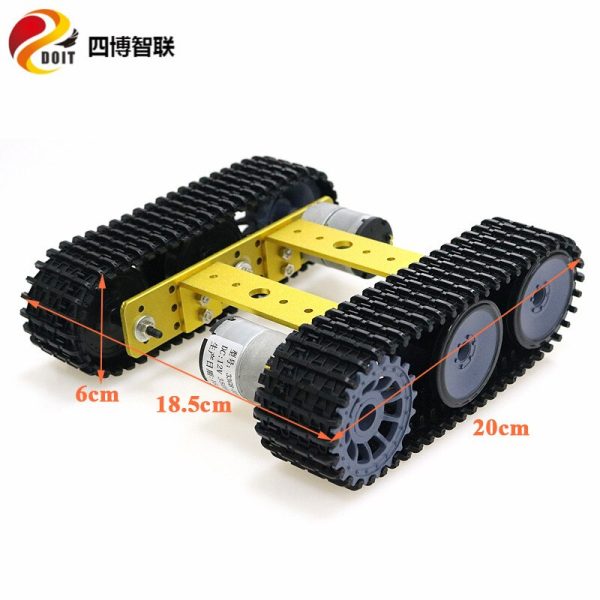 SZDOIT Metal Smart Mini TP100 Crawler Robot Tank Chassis Kit With 2pcs DC Motor DIY For Arduino Education Toy Free Acrylic Panel Hot on Sale