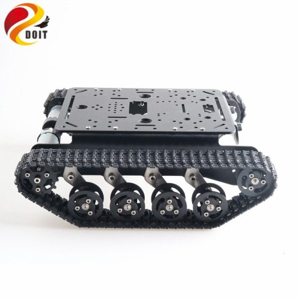 TS100 Shock Absorber Tank Car Aluminum Alloy Chassis Frame with Robotic Arm interface holes for Modification, DIY, Tank model Cheap