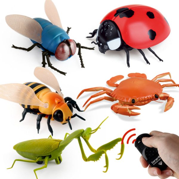 Infrared RC animal Insect Toys Simulation spider bee fly crab Ladyb mantis Electric robot Toy Halloween Prank Insects kids toys on Sale