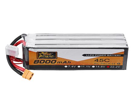 ZOP Power 22.2V 8000mAh 45C 6S Lipo Battery XT90 Plug for FPV Racing Drone Online