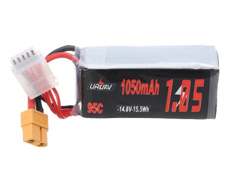 URUAV 14.8V 1050mAh 95C 4S Lipo Battery XT60 Plug for FPV RC Drone Online Hot Sale