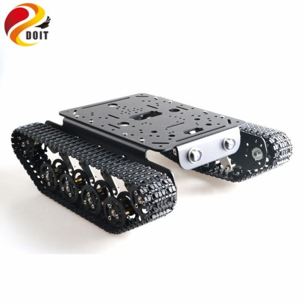 TS100 Shock Absorber Tank Car Aluminum Alloy Chassis Frame with Robotic Arm interface holes for Modification, DIY, Tank model Cheap