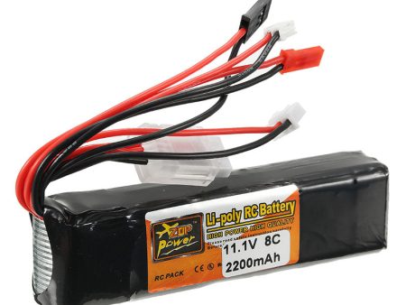 ZOP Power 11.1V 2200mAh 3S 8C Lipo Battery JR JST FUBEBA Plug for Transmitter Fashion